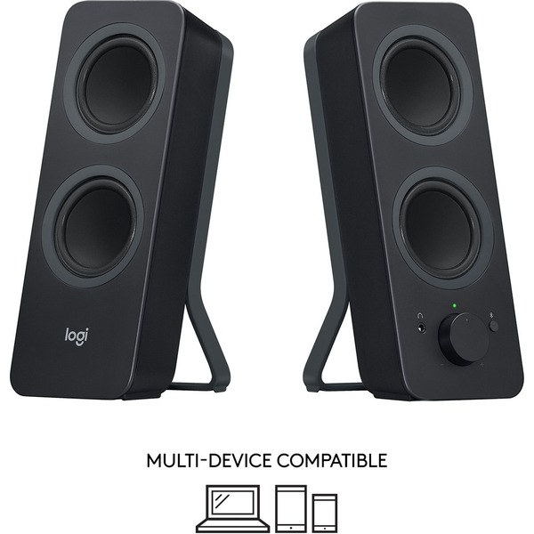 Computer Speakers,w/Bluetooth,3-1/2"x4-9/10"x9-1/2" ,2/ST,BK