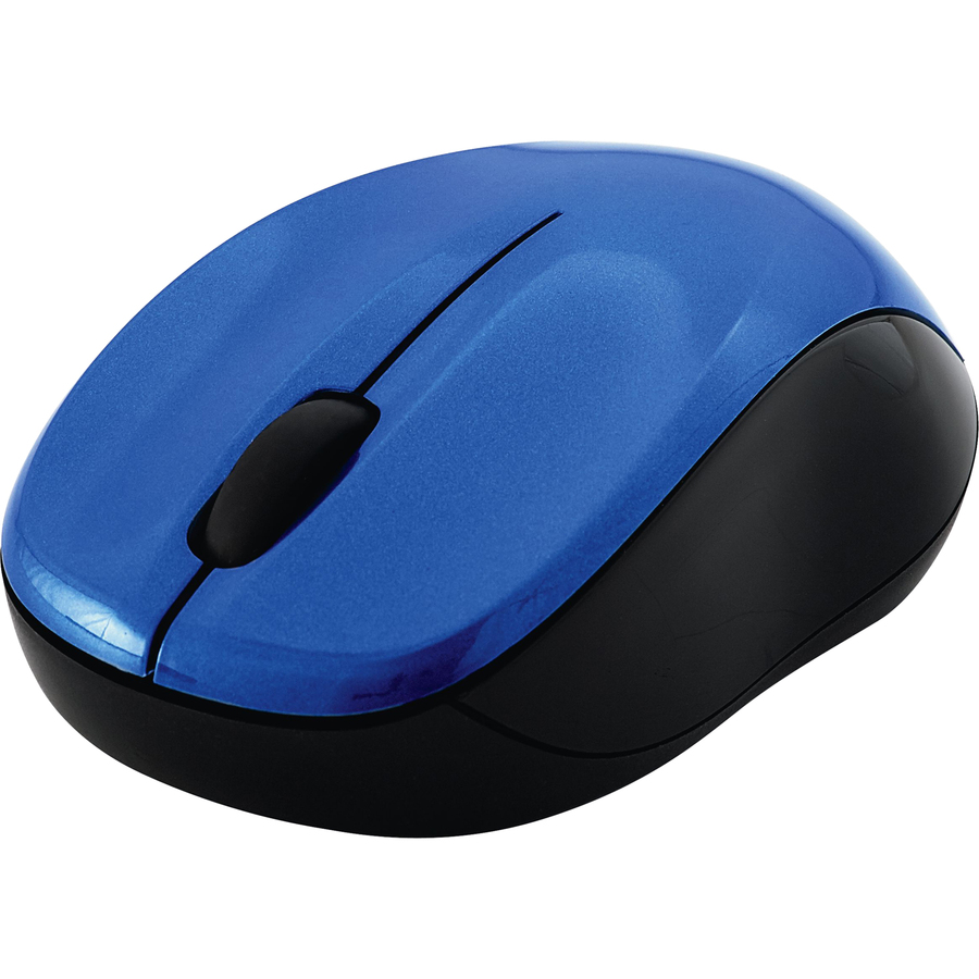 Verbatim Silent Wireless Blue LED Mouse - Blue - Blue LED/Optical - Wireless - Radio Frequency - Blue - 1 Pack - USB Type A - Scroll Wheel - 3 Button(s)