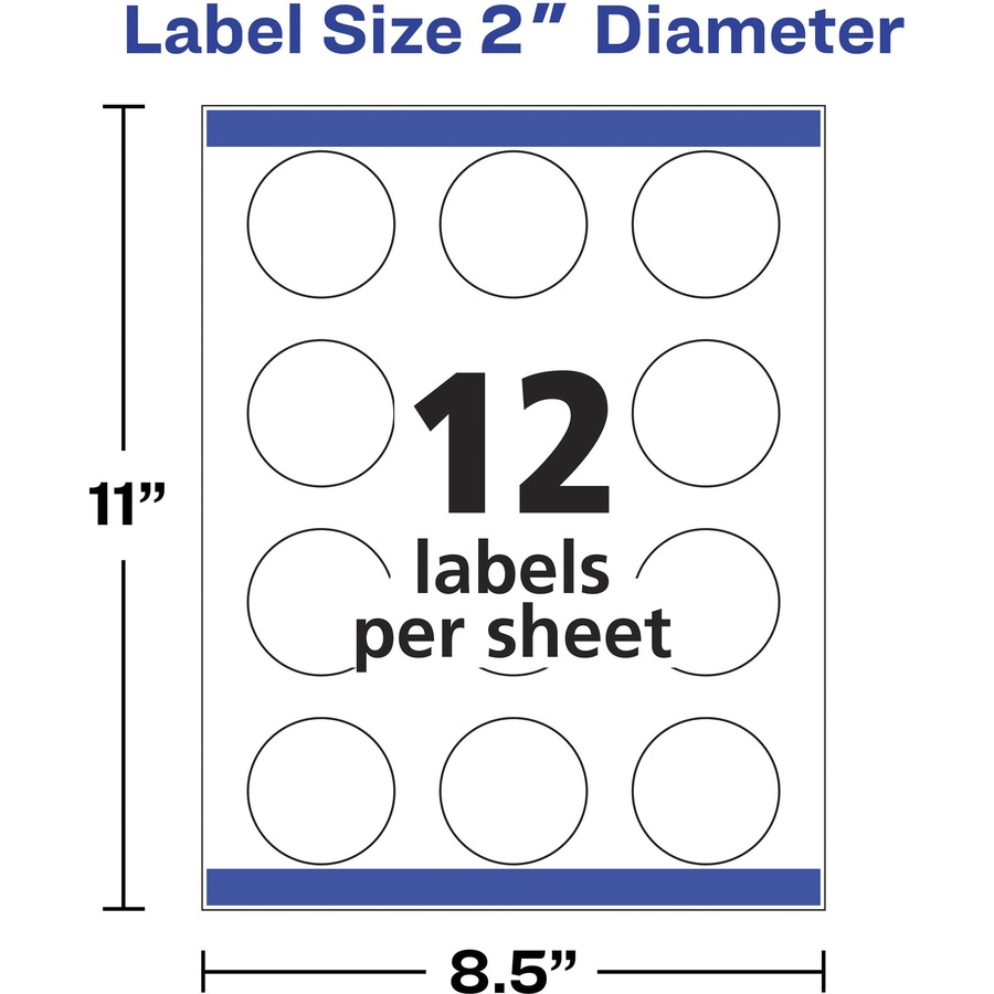 ave-4227 Avery Round Dissolvable Labels ave4227 