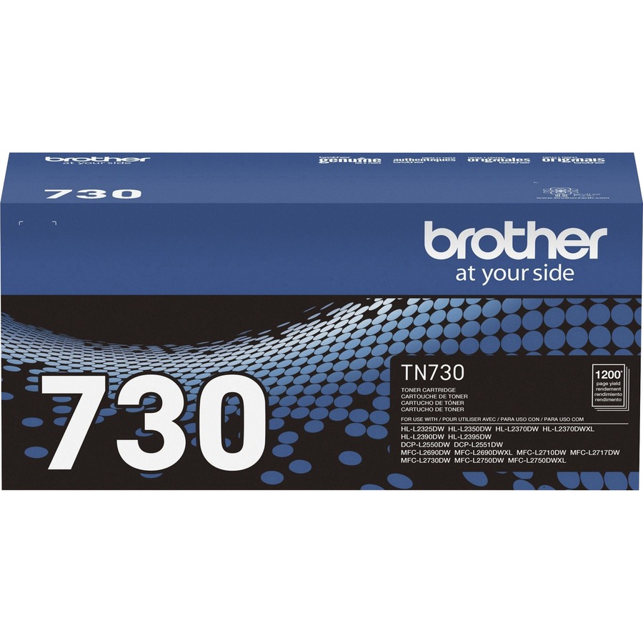 Brother Genuine TN-730 Toner Cartridge - Black - Laser - 1200 Pages - 1 Each