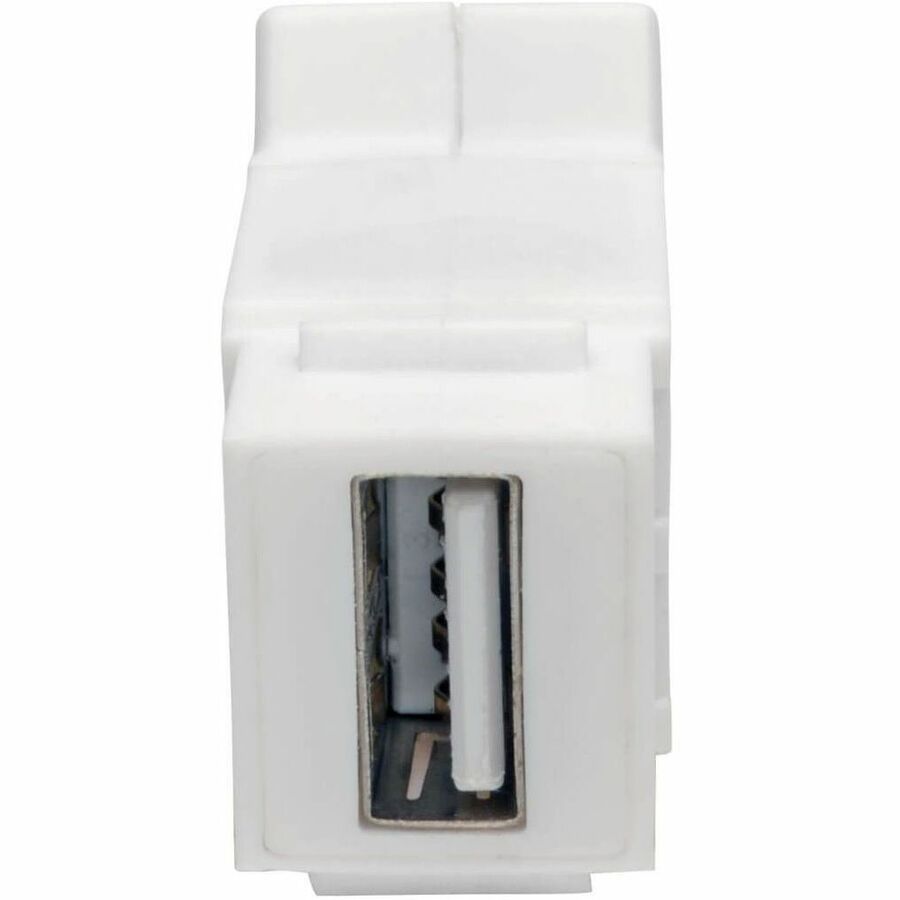 Tripp Lite by Eaton USB 2.0 All-in-One Keystone/Panel Mount Angled Coupler (F/F), White