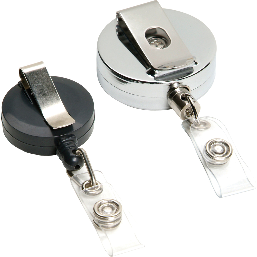 Durable Badge Reel Hook Fastener Charcoal Pack 10 8221/58- DB80200