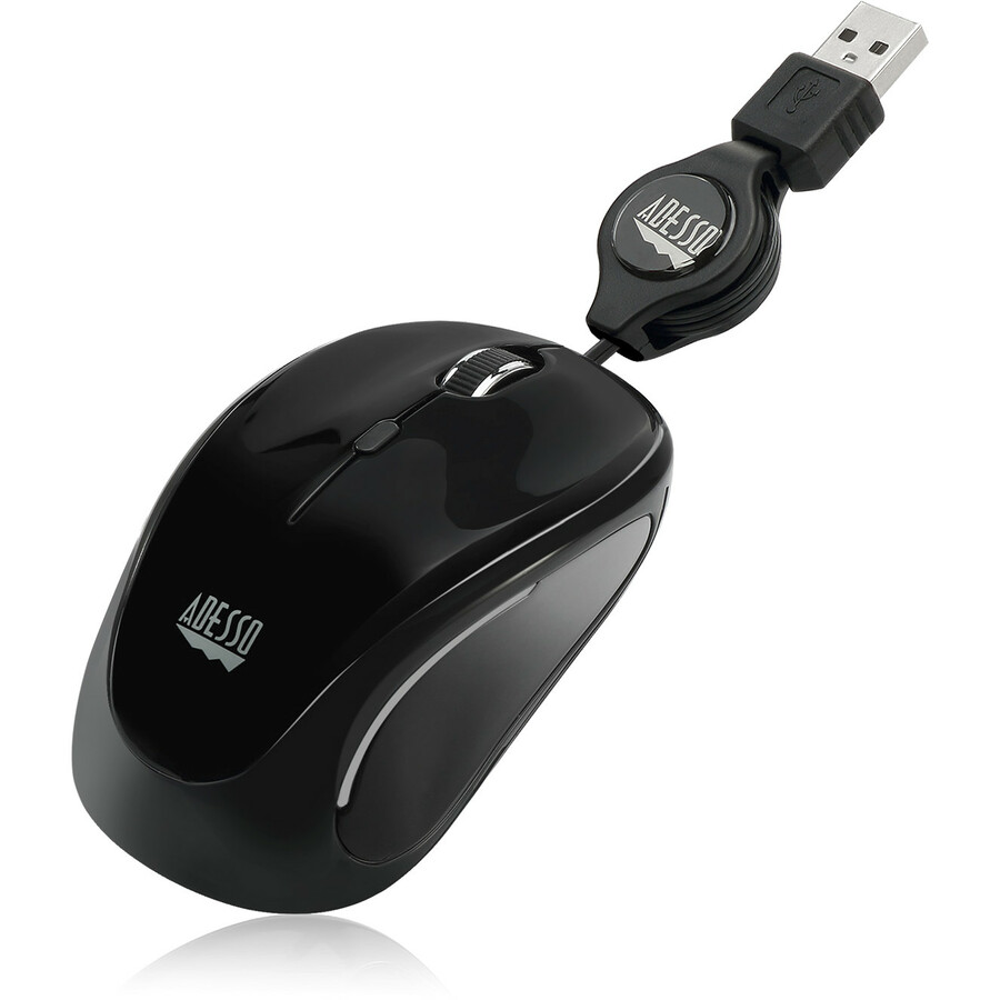 Adesso iMouse S8B - USB Illuminated Retractable Mini Mouse