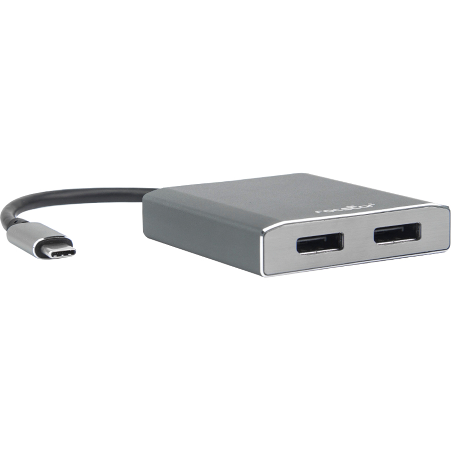 Rocstor Premium USB-C to Dual DisplayPort Multi Monitor Adapter - 4K 60Hz - USB Type- C 2-Port MST Hub - for Mac and Windows - 4Kx2K 60Hz Resolutions up to 3840x2160 @ 60Hz - for MacBook Pro, Notebook/Desktop PC - USB-C to 2x DP Splitter - ALUMINUM ADAPTER 4K@60Hz WINDOWS AND MAC