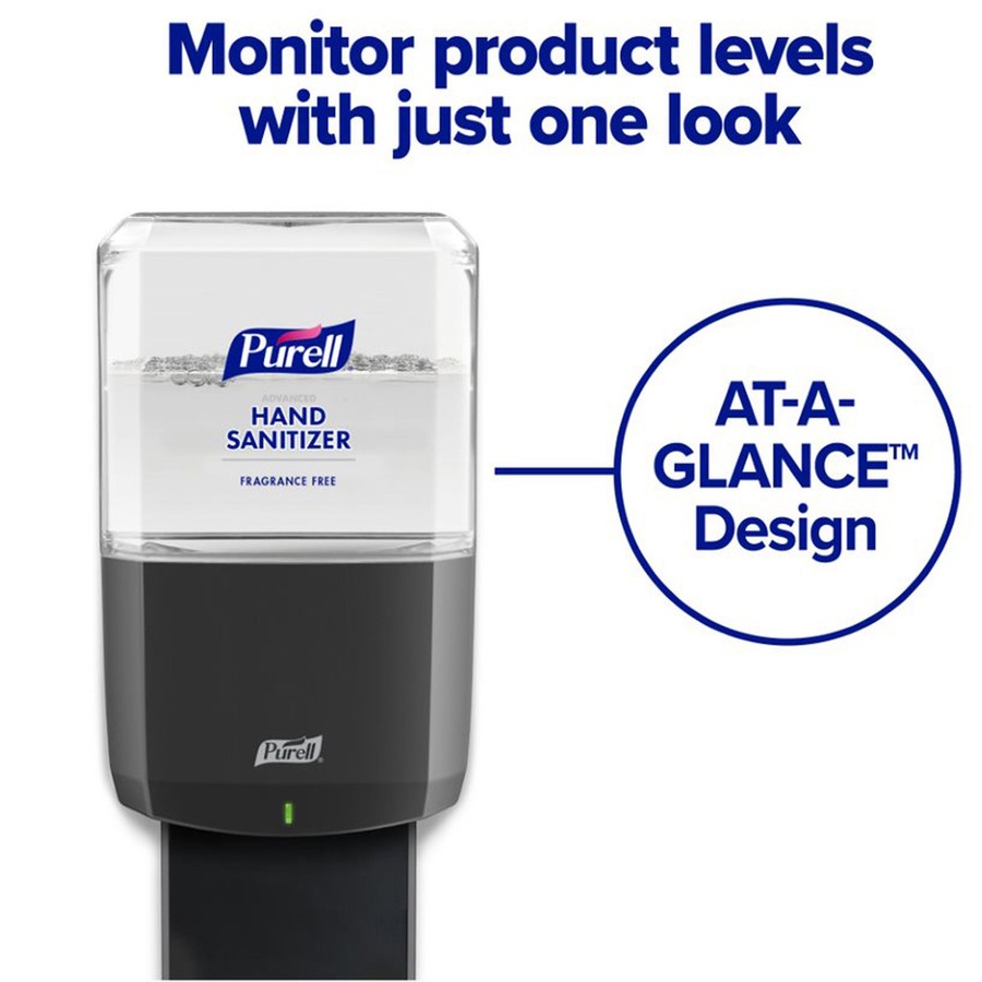 PURELL® ES8 Hand Sanitizer Dispenser - Automatic - 1.27 quart Capacity - Touch-free, Wall Mountable, Refillable - Graphite - 1Each