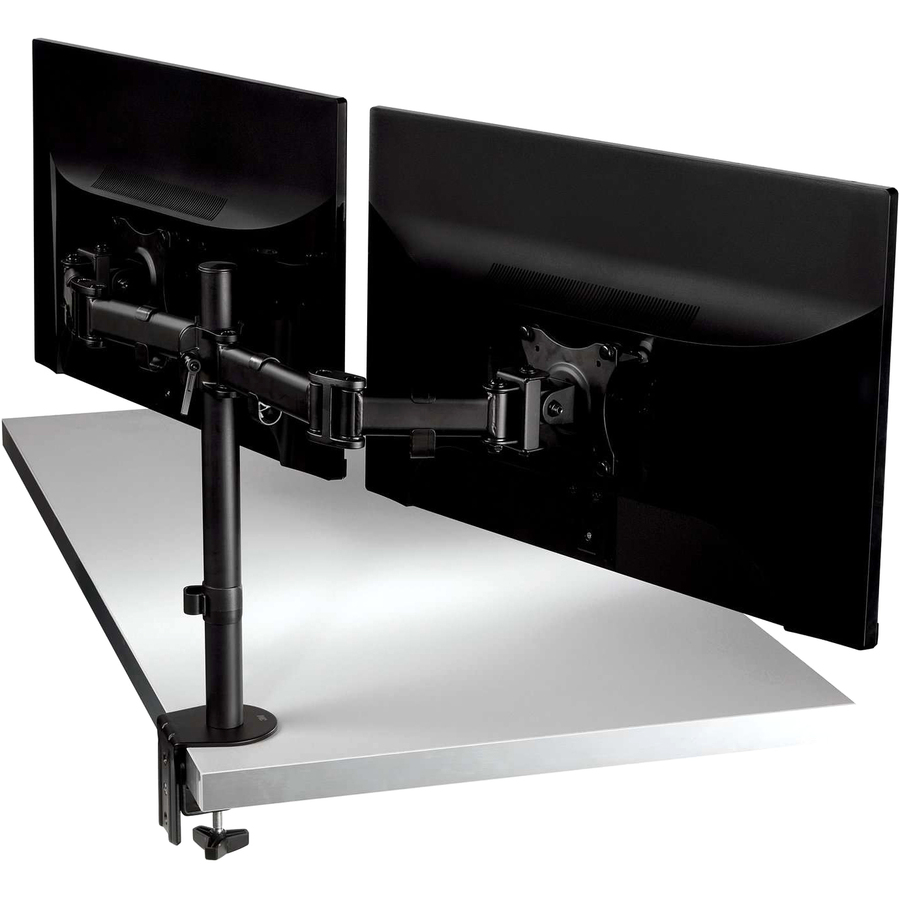 3M Clamp Mount for Monitor - Black - Height Adjustable - 2 Display(s) Supported - 28.5" Screen Support - 18.14 kg Load Capacity - 75 x 75, 100 x 100 - 1 Each = MMMMM200B