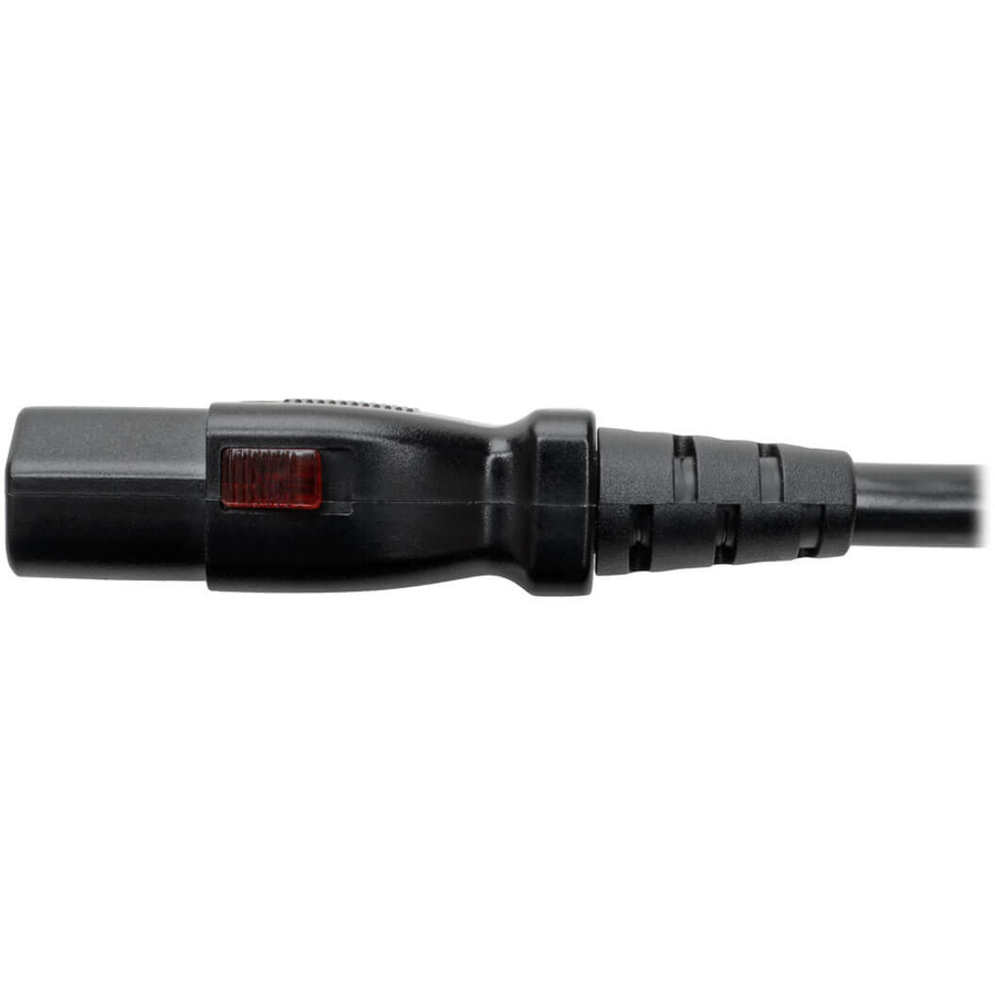 Eaton Tripp Lite Series Hospital-Grade Power Cord, NEMA 5-15P to Locking IEC C13 - Green Dot, 10A, 125V, 18 AWG, 15 ft. (4.57 m), Black