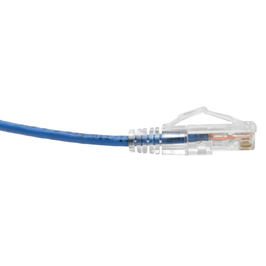 Eaton Tripp Lite Series Cat6 Gigabit Snagless Slim UTP Ethernet Cable (RJ45 M/M), PoE, Blue, 15 ft. (4.57 m)