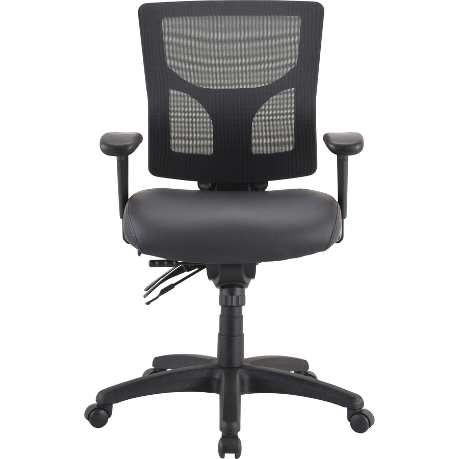 Lorell Antimicrobial Vinyl Seat Cushion for Conjure Executive Mid/High-back Chair Frame - Black - Vinyl - 1 Each = LLR62004