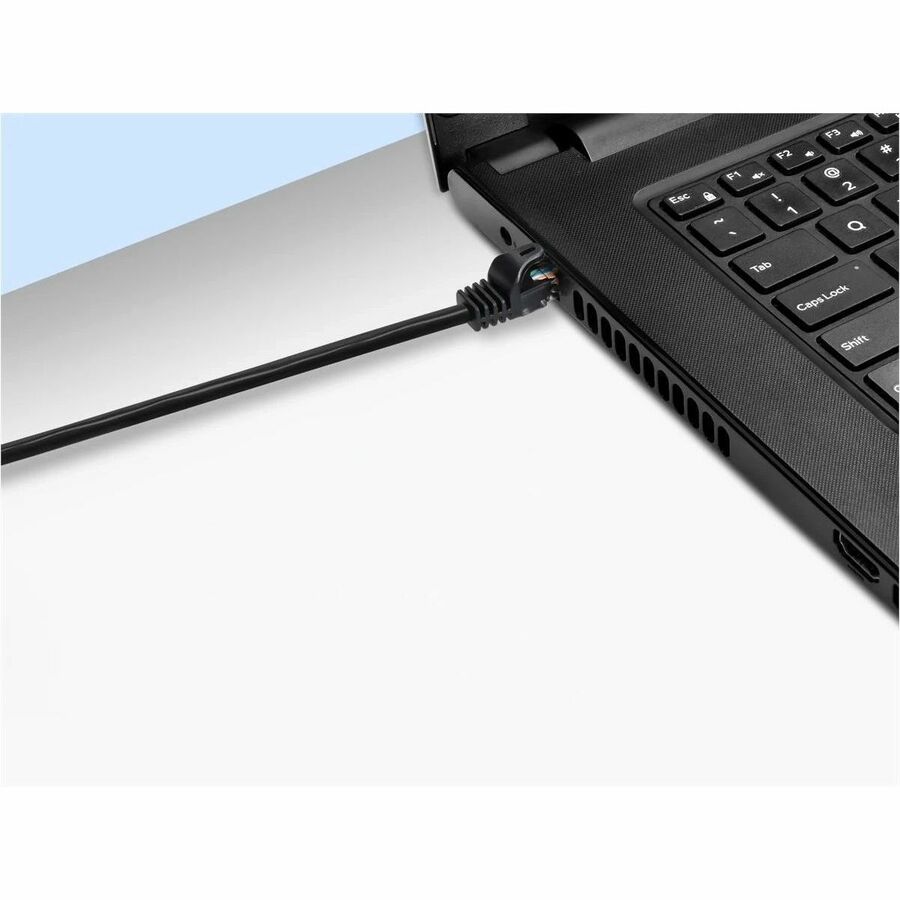 Black 1 ft CAT6 UTP Ethernet patch cable for short network connections — alternate view 4