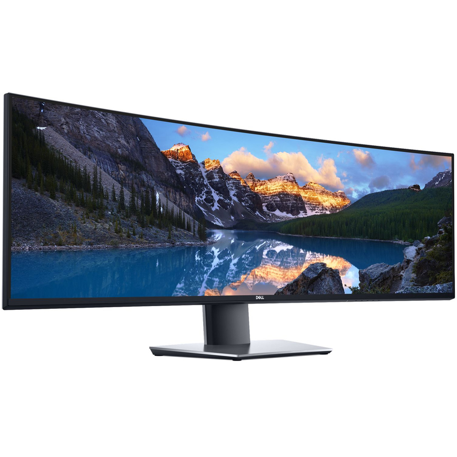 Dell UltraSharp U4919DW 49" Class Dual Quad HD (DQHD) Curved Screen LCD Monitor - 32:9 - Black, Silver