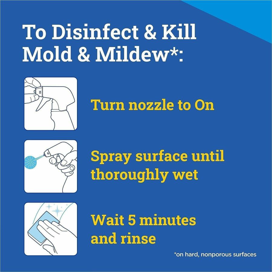 CloroxPro™ Tilex Disinfecting Instant Mold and Mildew Remover Refill - 128 fl oz (4 quart) - Scrub-free - Clear - 27 / Pallet