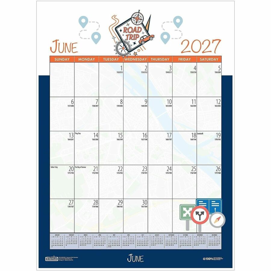 Picture of House of Doolittle Monthly Wall Calendar Seasonal Holiday Depictions 12 x 16-1/2 Inches