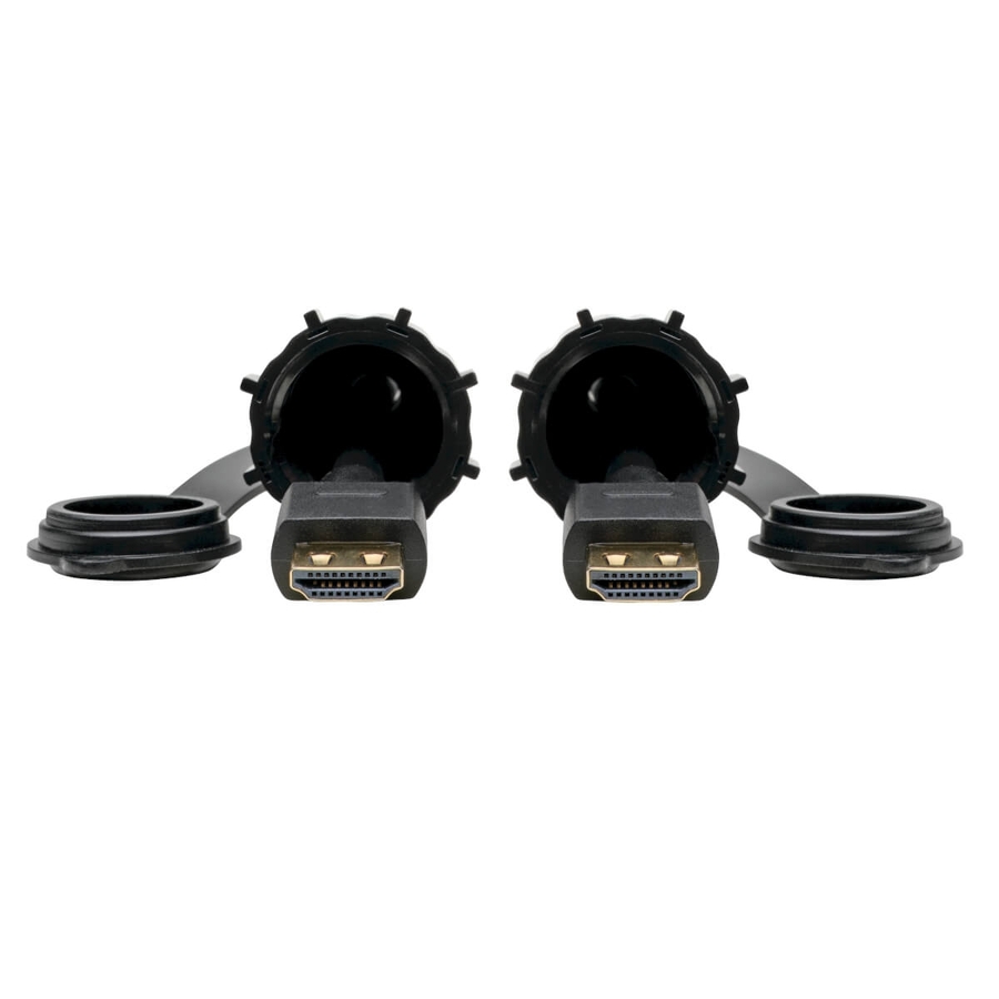 Tripp Lite by Eaton High-Speed HDMI Cable (M/M) - 4K 60 Hz HDR Industrial IP68 Hooded Connectors Black 12 ft.