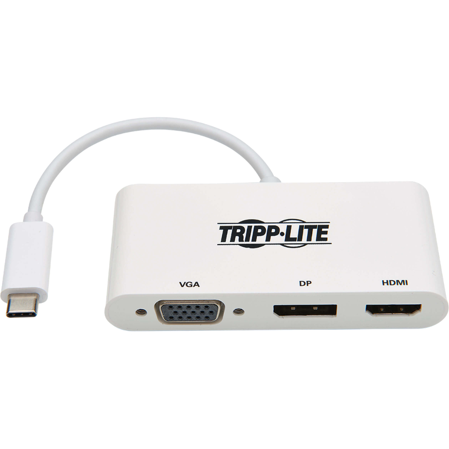 Tripp Lite by Eaton USB-C Triple Display Adapter 4K 60Hz HDMI Displayport and VGA with MST
