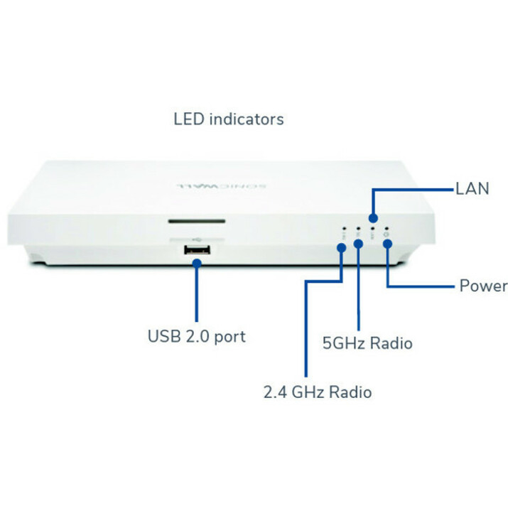 SonicWall SonicWave 231c IEEE 802.11ac 1.24 Gbit/s Wireless Access Point - TAA Compliant