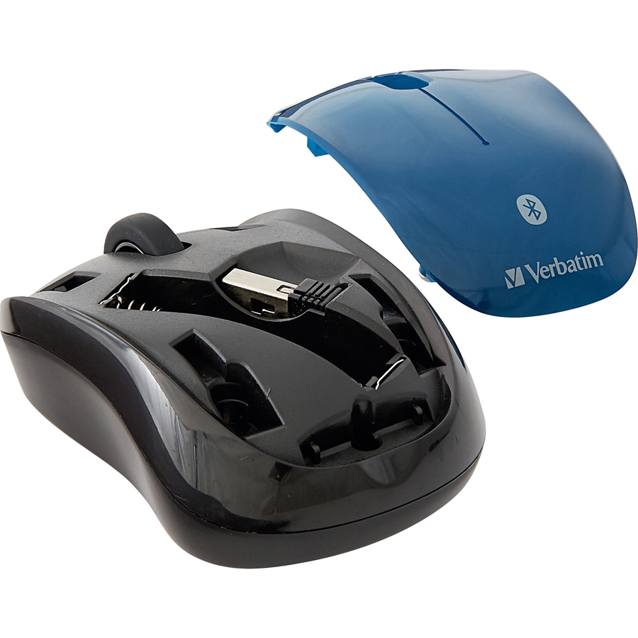 Verbatim Bluetooth® Wireless Tablet Multi-Trac Blue LED Mouse - Dark Teal - Blue LED - Wireless - Bluetooth - Dark Teal - 1 Pack - 1600 dpi - Symmetrical - Mice - VER70239