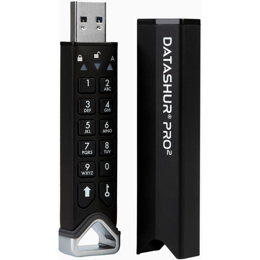 iStorage datAshur PRO2 128 GB | Secure Flash Drive | FIPS 140-2 Level 3 Certified | Password protected | Dust/Water-Resistant | IS-FL-DP2-256-128