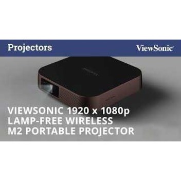 ViewSonic M2 1080p Portable Projector with 500 ANSI Lumens, H/V Keystone, Auto Focus, Harman Kardon Bluetooth Speakers, HDMI, USB C, 12GB Storage, Stream Netflix with Dongle