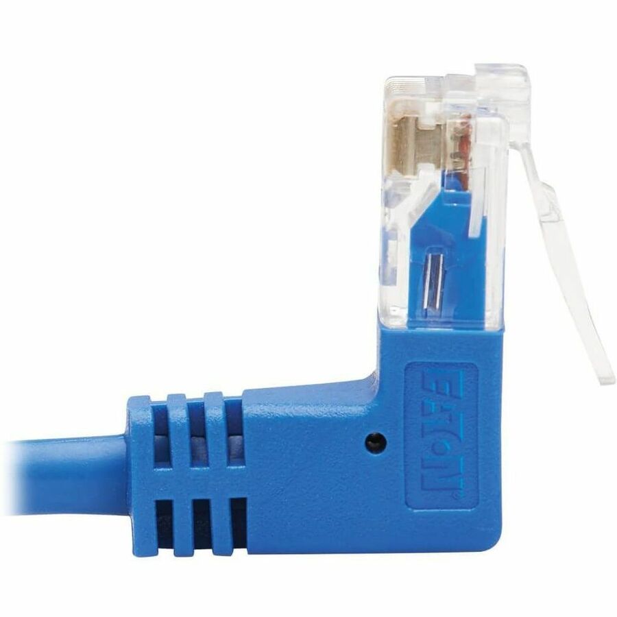 Eaton Tripp Lite Series Up/Down-Angle Cat6 Gigabit Molded Slim UTP Ethernet Cable (RJ45 Up-Angle M to RJ45 Down-Angle M), Blue, 3 ft. (0.91 m)