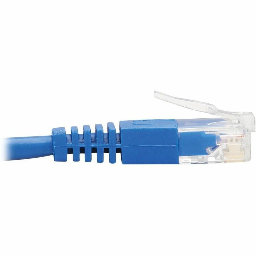 Eaton Tripp Lite Series Down-Angle Cat6 Gigabit Molded Slim UTP Ethernet Cable (RJ45 Right-Angle Down M to RJ45 M), Blue, 10 ft. (3.05 m)