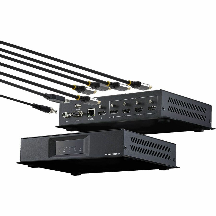StarTech.com 2x2 Video Wall Splitter - 1 x HDMI In - 4 x HDMI Out - Network (RJ-45) - USB