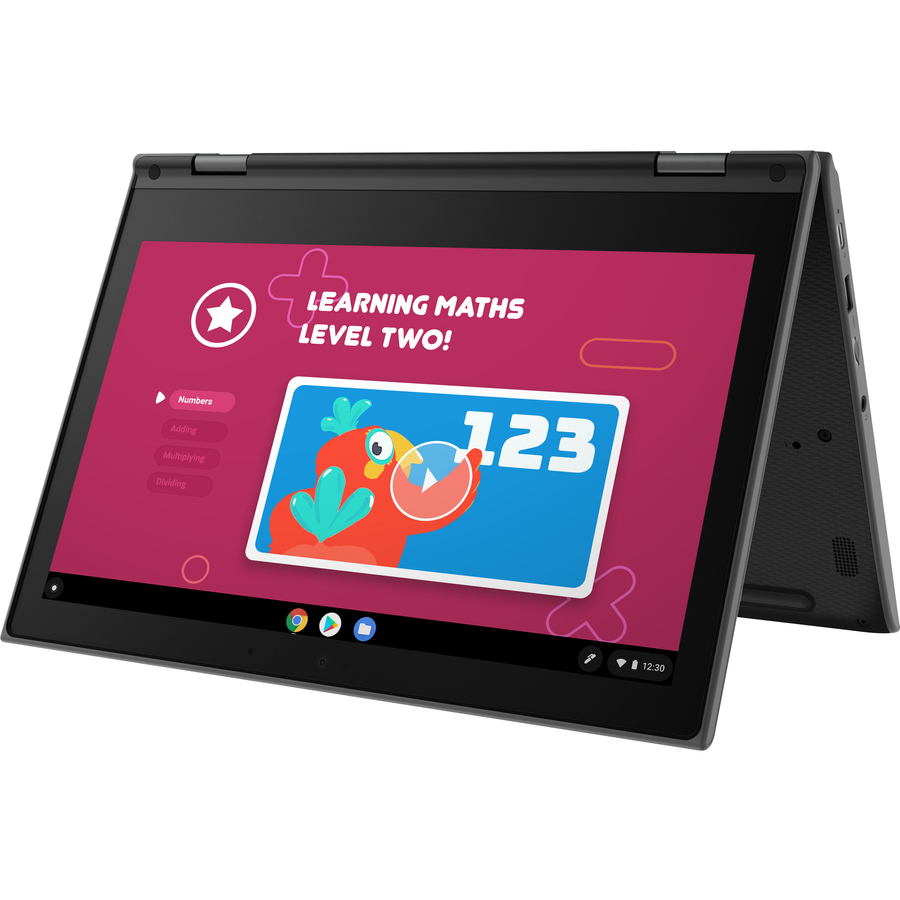 Lenovo 300e Windows 2nd Gen 81M90061US 11.6" Touchscreen Convertible 2 in 1 Notebook - HD - 1366 x 768 - Intel Celeron N4120 Quad-core (4 Core) 1.10 GHz - 4 GB Total RAM - 64 GB Flash Memory - Black