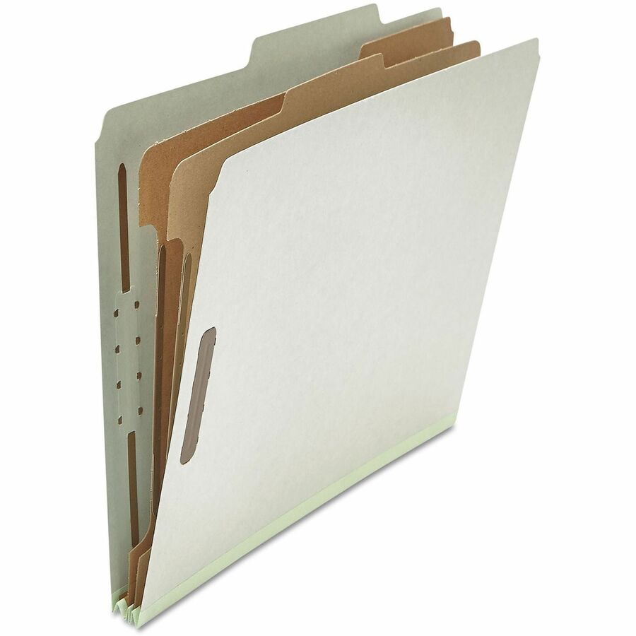 Universal 2/5 Tab Cut Letter Classification Folder - 8 1/2" x 11" - 2" Expansion - 6 Fastener(s) - 2" Fastener Capacity - Top Tab Location - Right of Center Tab Position - 2 Divider(s) - Gray - 10 Box