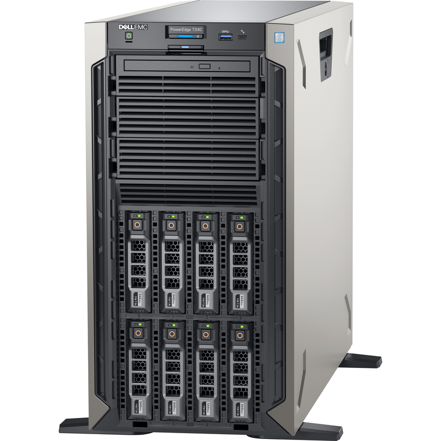 Dell EMC PowerEdge T340 5U Tower Server - 1 x Intel Xeon E-2224 3.40 GHz - 8 GB RAM - 1 TB HDD - (1 x 1TB) HDD Configuration - Serial ATA Controller - 3 Year ProSupport