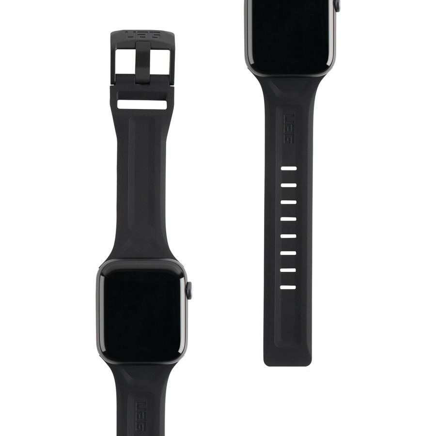 Urban Armor Gear Scout Silicone Watch Strap for Apple Watch - Black - Silicone, Stainless Steel
