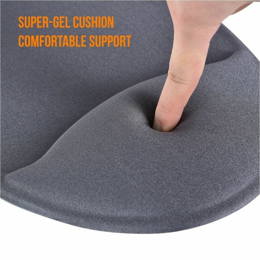 DAC MP-113 Super-Gel "Contoured" Mouse Pad with Palm Support, Grey