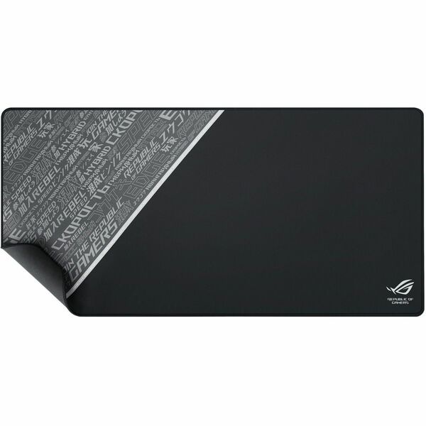 ROG Sheath BLK LTD with extra-large, gaming-optimized cloth surface, anti-fraying stitched frame, and non-slip rubber base