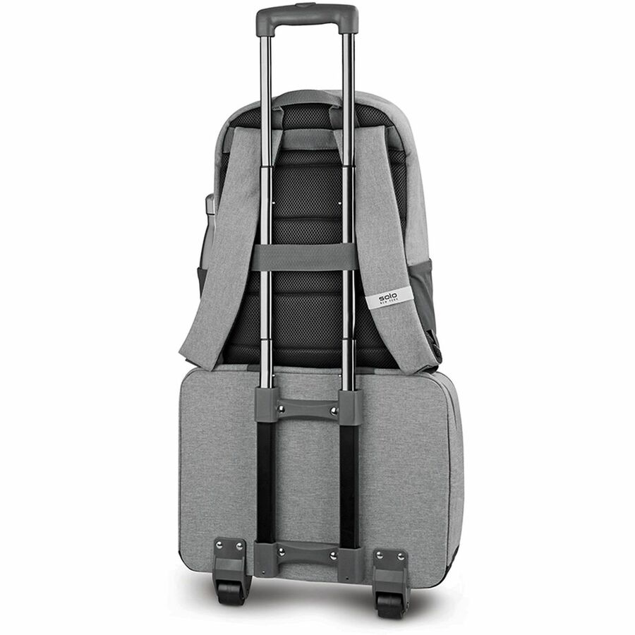 Solo Re:start Travel/Luggage Case for 15.6" Notebook - Gray - Handle - 14" Height x 16" Width x 6" Depth - 1 Each