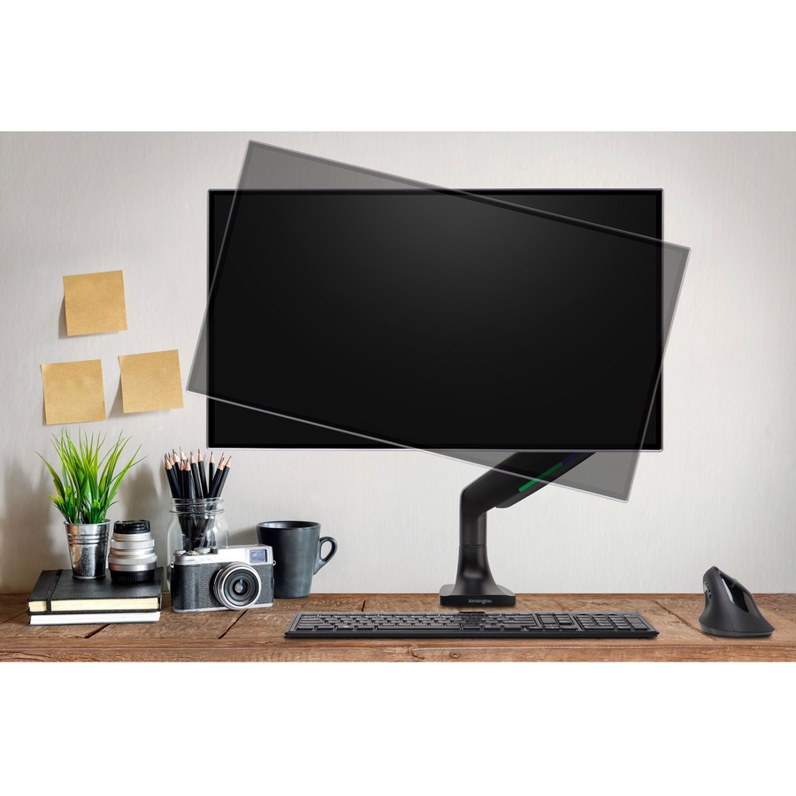 Kensington SmartFit Mounting Arm for Monitor, Flat Panel Display, Curved Screen Display - Black - Yes - 1 Display(s) Supported - 34" Screen Support - 9 kg Load Capacity - 75 x 75, 100 x 100 VESA Standard -  - KMWK59600WW