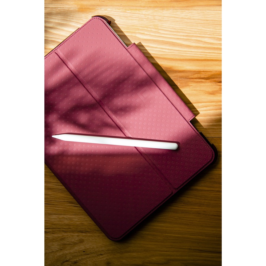 Urban Armor Gear Lucent Carrying Case (Folio) for 10.2" Apple iPad (8th Generation) Tablet, Stylus - Aubergine, Dusty Rose