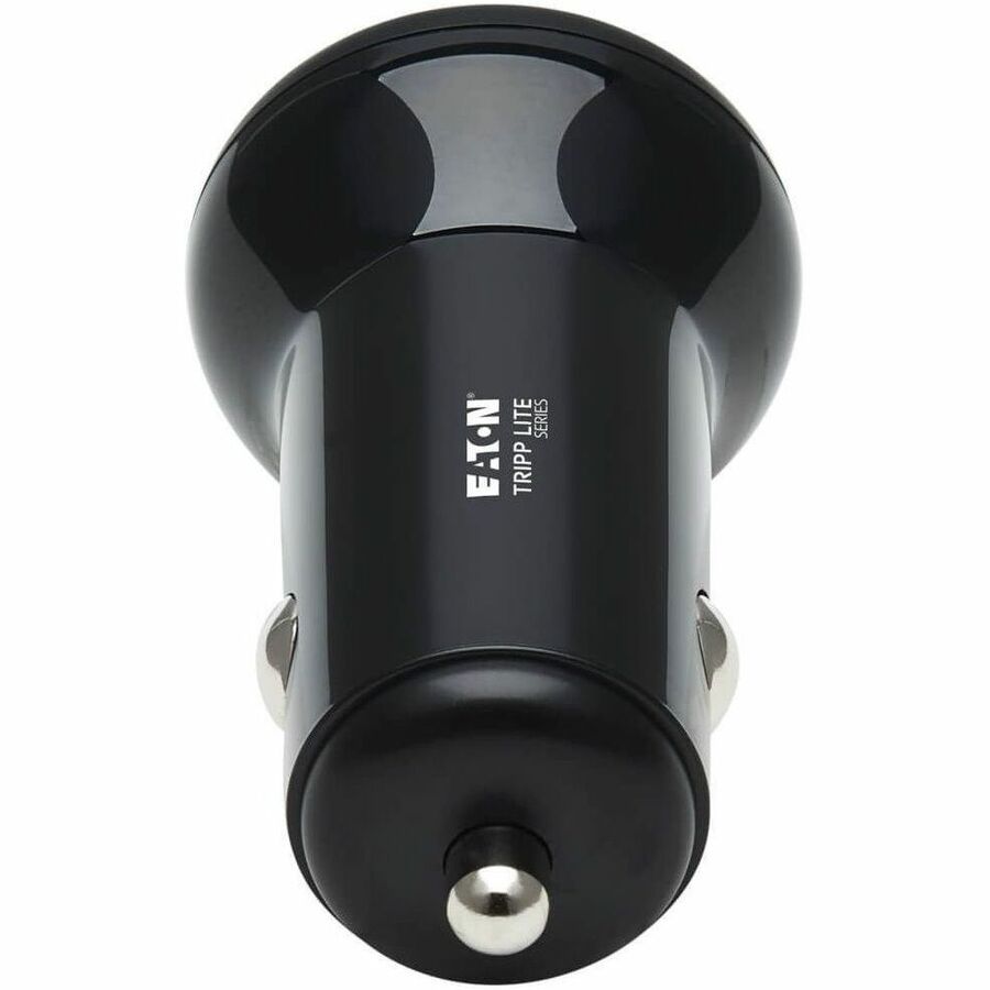 Eaton Tripp Lite Series Dual-Port USB Car Charger with 24W Charging - USB-C (24W) PD 3.0, USB-A (24W) QC 3.0, Black