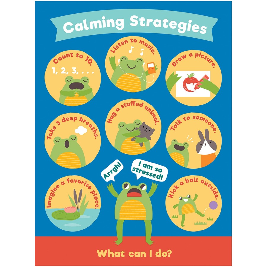 Carson Dellosa Education Calming Strategies Chart Set - Skill Learning: Creativity, Motivation, Emotion - 7 Pieces - Charts & Posters - CDP110442