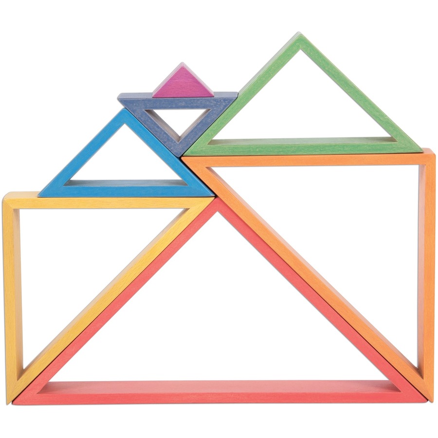 TickiT Rainbow Architect Triangles - Blocks & Construction - LAD73418