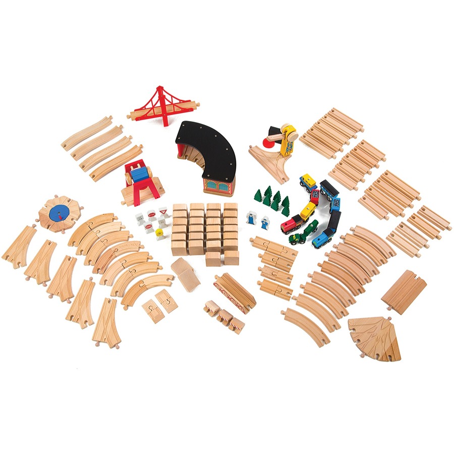 Melissa & Doug Wooden Railway Set - 3+ Age - Creative Learning & Toys - LCI10701