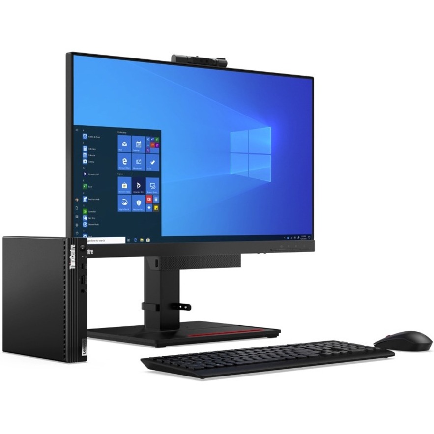 Lenovo ThinkCentre M75q Gen 2 11JJ000LUS Desktop Computer - AMD Ryzen 3 4350GE Quad-core (4 Core) 3.50 GHz - 8 GB RAM DDR4 SDRAM - 128 GB SSD - Tiny - Raven Black