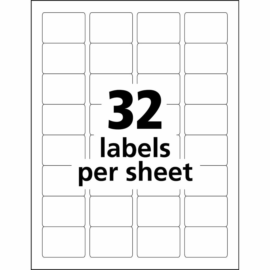 Avery® Permanent Durable ID Labels with Sure Feed(R) Technology - 1 1/4" Height x 1 3/4" Width - Permanent Adhesive - Square - Laser, Inkjet - White - Film - 32 / Sheet - 8 Total Sheets - 1280 Total Label(s) - 5 / Carton - Permanent Adhesive, Durable,