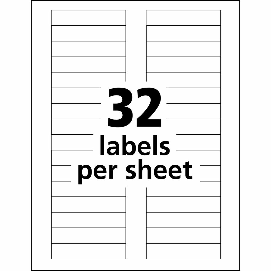Avery® Permanent Durable ID Labels with Sure Feed(R) Technology - 5/8" Height x 3" Width x 3" Length - Permanent Adhesive - Rectangle - Laser, Inkjet - White - Film - 32 / Sheet - 8 Total Sheets - 1280 Total Label(s) - 5 / Carton - Water Resistant - P