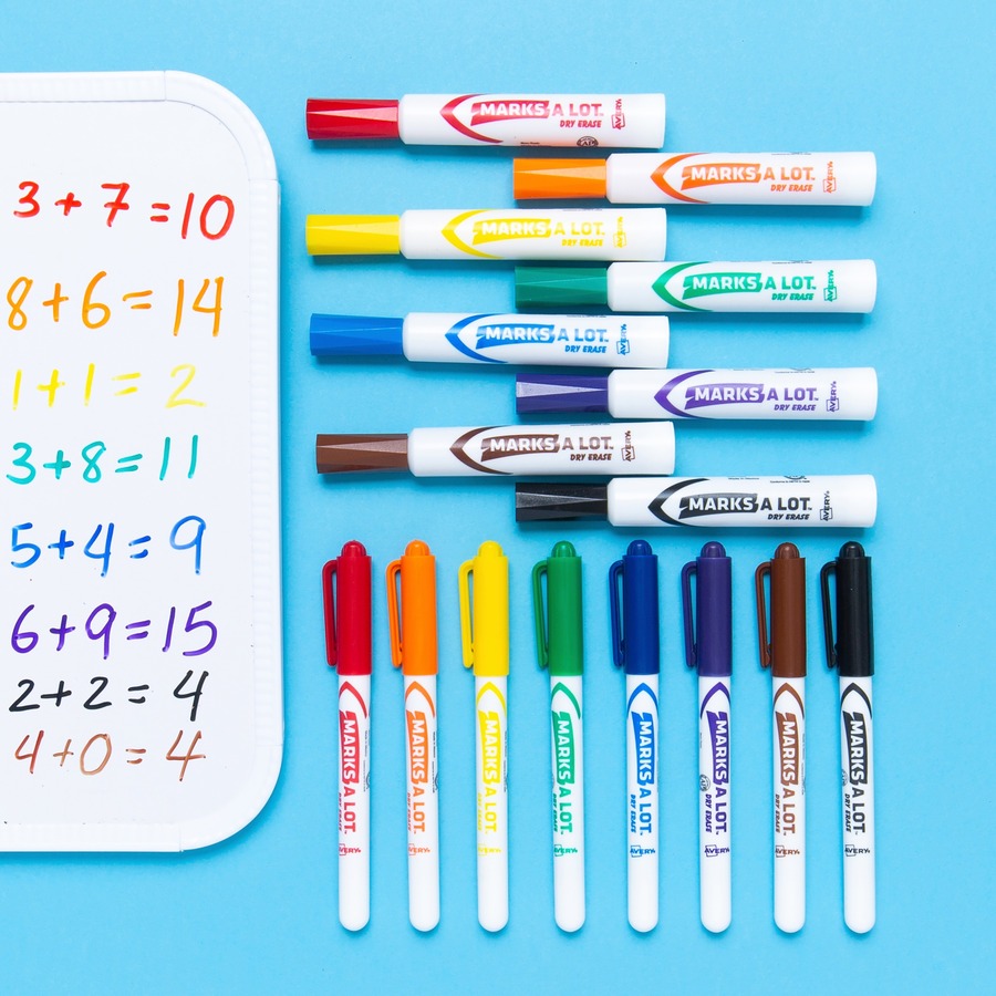 Avery® MarksALot Value Pack Dry Erase Markers Bullet Marker Point