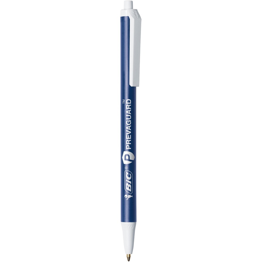 BIC PrevaGuardClic Stic Retractable Ball Point Pens - Medium Pen Point - 1 mm Pen Point Size - Retractable - Blue - 12 / Box - Ballpoint Retractable Pens - BICCSA11BLU