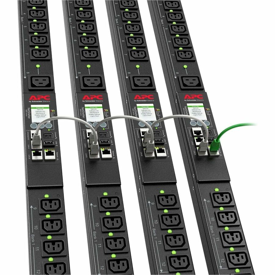 APC NetShelter Switched Rack PDU, 9K series, 0U, 11.5kW, 200-240V, 21 C13/C15 and 3 C19/C21 outlets