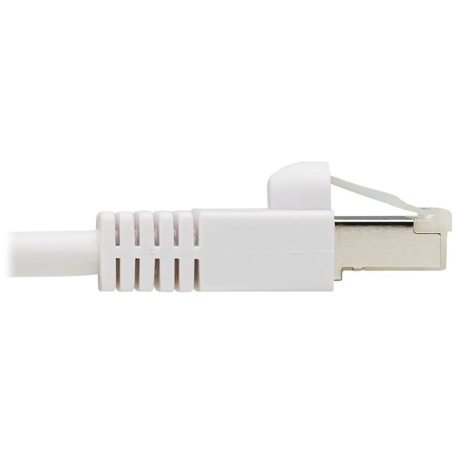 Eaton Tripp Lite Series Safe-IT Cat6a 10G Snagless Antibacterial S/FTP Ethernet Cable (RJ45 M/M), PoE, White, 14 ft. (4.27 m), TAA