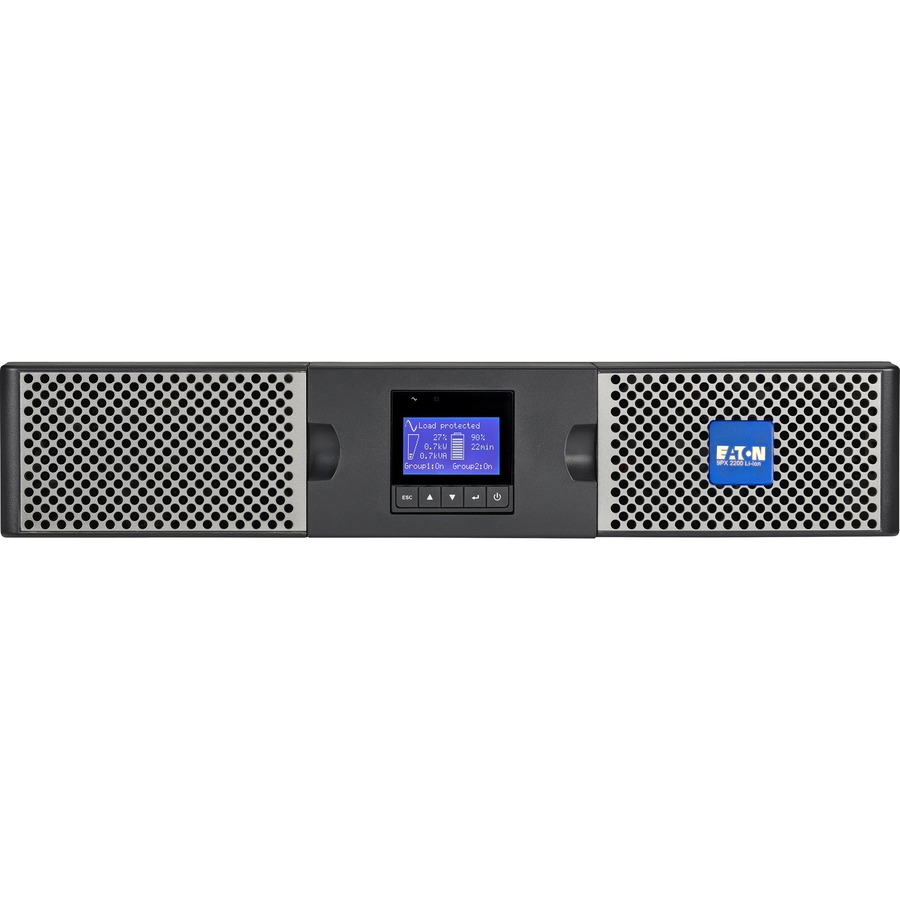 Eaton 9PX 2200VA 2000W 208V Online Double-Conversion UPS - L6-20P, 8 C13, 2 C19 Outlets, Lithium-ion Battery, Cybersecure Network Card Option, 2U Rack/Tower