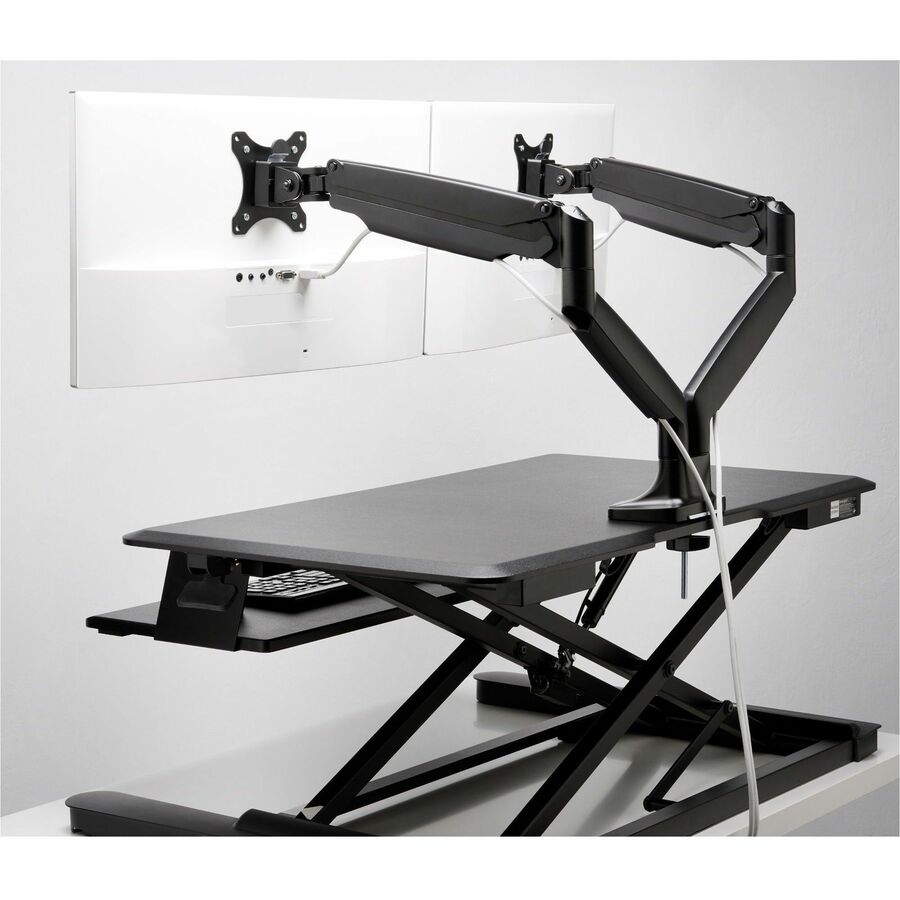 Kensington SmartFit Mounting Arm for Monitor, Flat Panel Display, Curved Screen Display - Black - Height Adjustable - 2 Display(s) Supported - 13" to 34" Screen Support - 19.84 lb Load Capacity - 75 x 75, 100 x 100 - VESA Mount Compatible - 1 Each