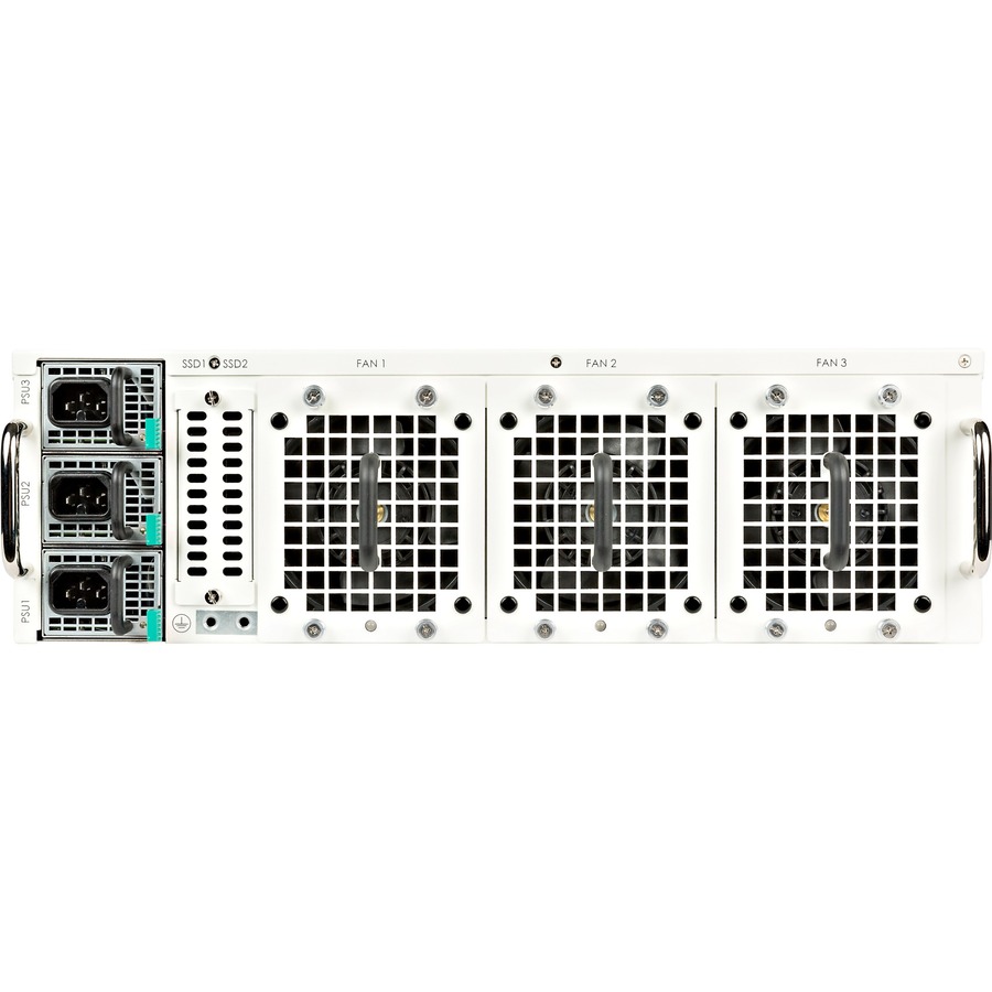 Fortinet FG-6301F-DC next-gen firewall with 4 x 40/100GE, 24 x 1/10/25GE, and 2 x 1GE ports — alternate view 4