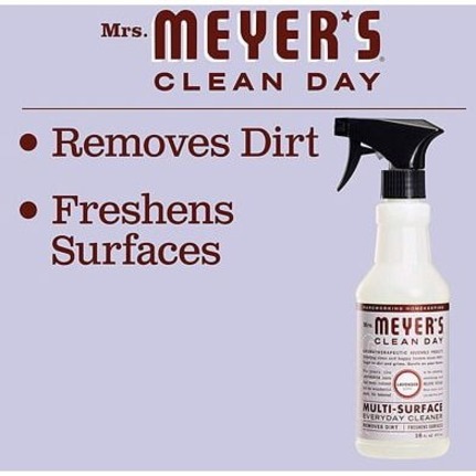 Mrs. Meyer's Lavender Multi-Surface Everyday Cleaner - Ready-To-Use Spray - 16 fl oz (0.5 quart) - Lavender Scent - 1 Each - Multipurpose Cleaners - SJN70864